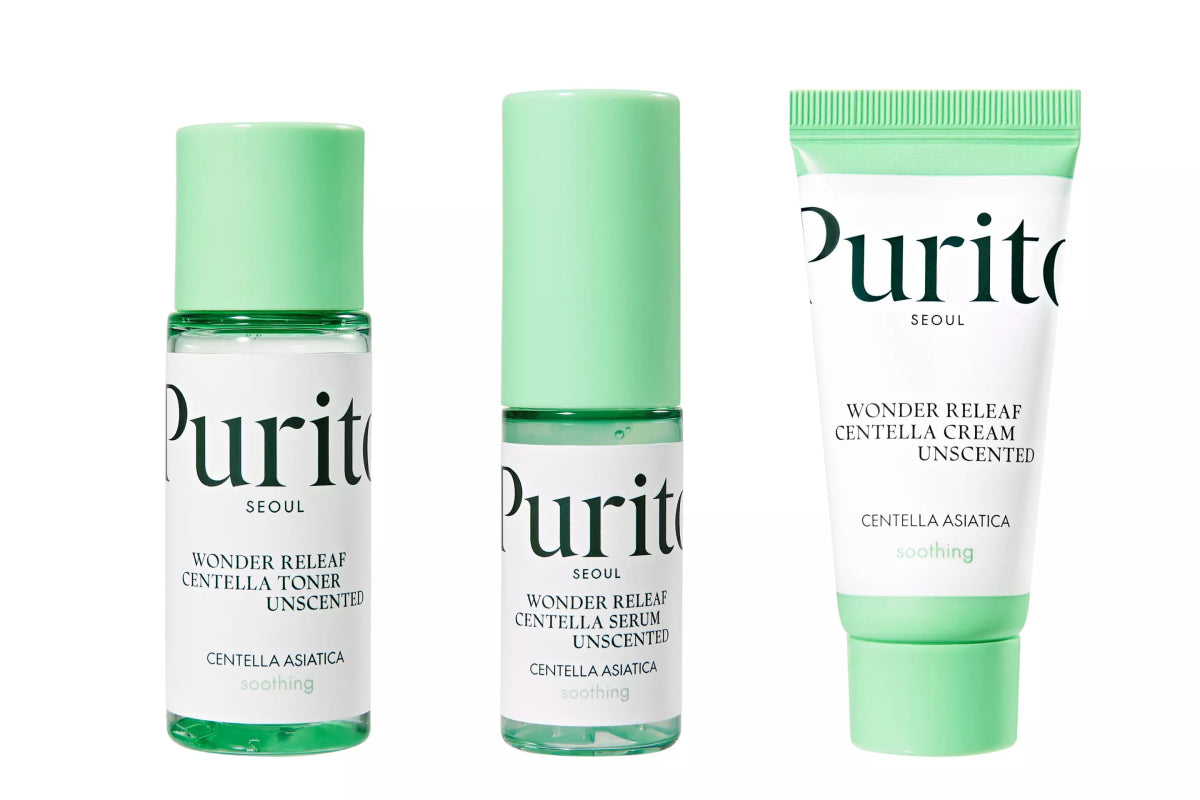 Purito | Wonder Releaf Centella Mini Kit Unscented - Girl's Cave Purito | Wonder Releaf Centella Mini Kit Unscented - Girl's Cave