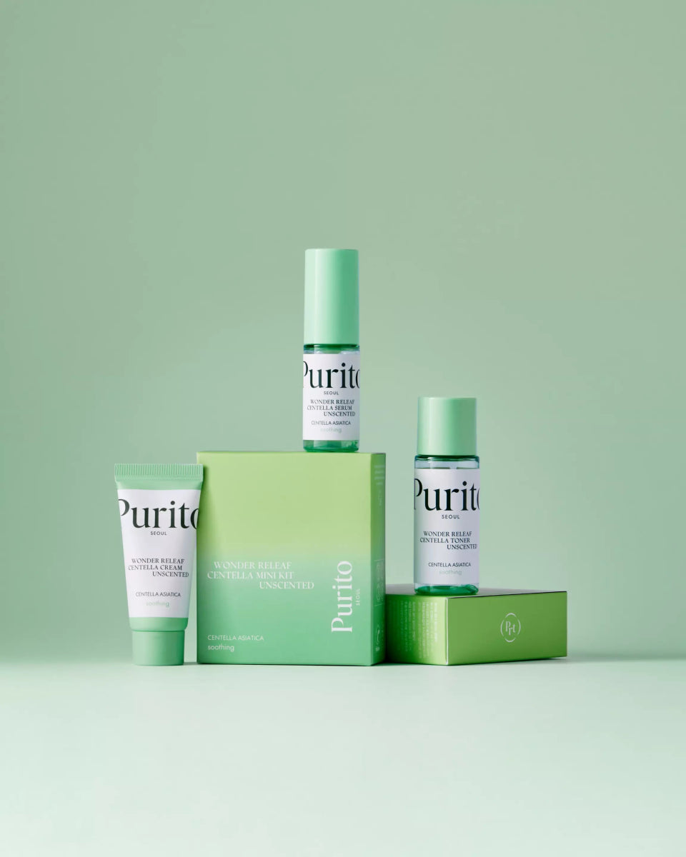 Purito | Wonder Releaf Centella Mini Kit Unscented - Girl's Cave Purito | Wonder Releaf Centella Mini Kit Unscented - Girl's Cave