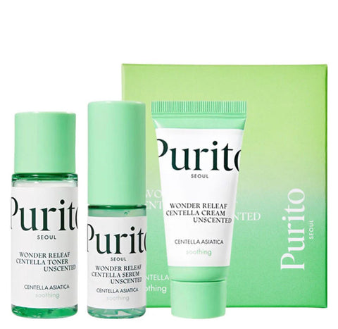 Purito | Wonder Releaf Centella Mini Kit Unscented - Girl's Cave Purito | Wonder Releaf Centella Mini Kit Unscented - Girl's Cave