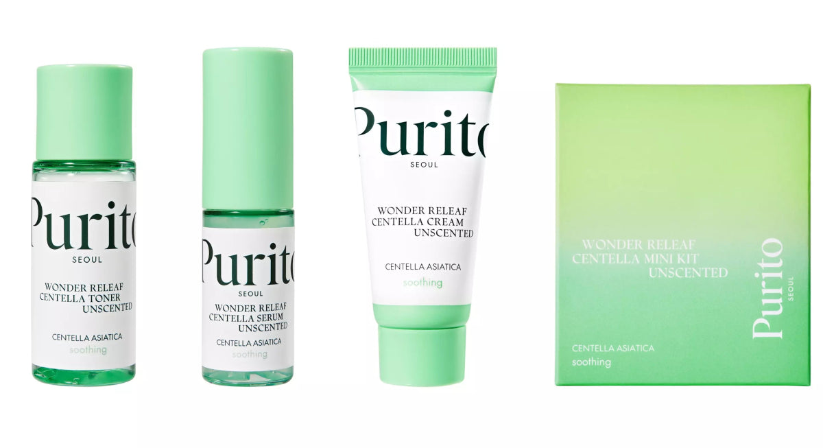 Purito | Wonder Releaf Centella Mini Kit Unscented - Girl's Cave Purito | Wonder Releaf Centella Mini Kit Unscented - Girl's Cave