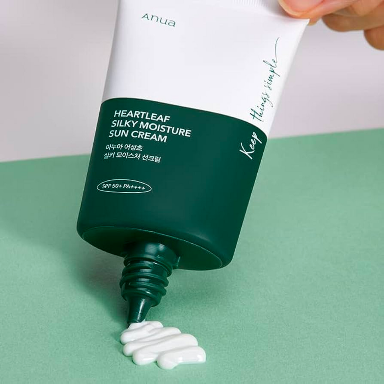 ANUA Heartleaf Silky Moisture Sun Cream texture