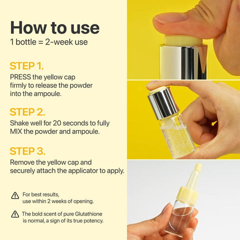 numbuzin No.5 Glutathione TXA Ampoule how to use