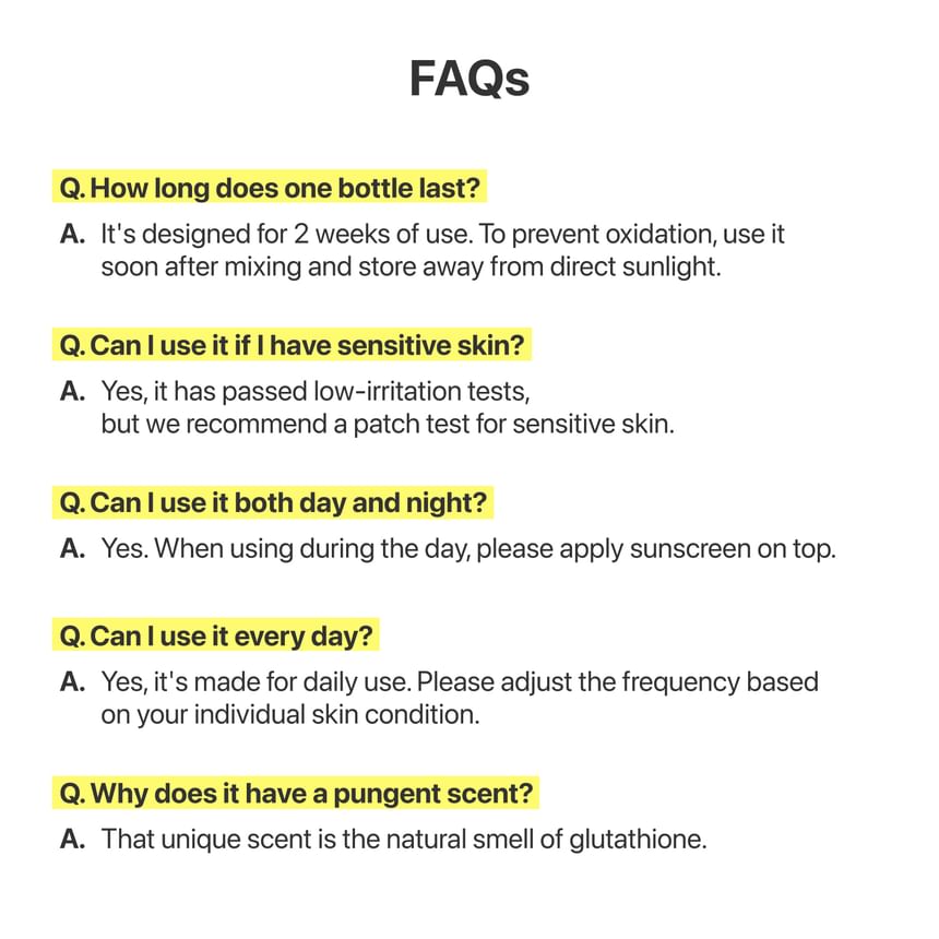numbuzin No.5 Glutathione TXA Ampoule details