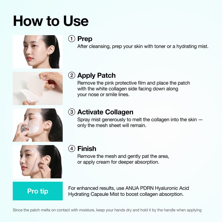 Anua PDRN Collagen Melting Patch details