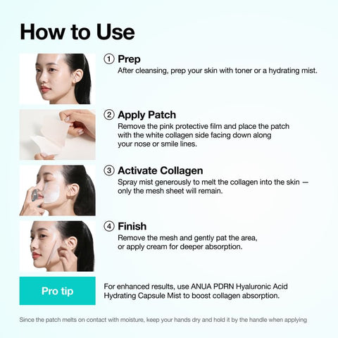 Anua PDRN Collagen Melting Patch details