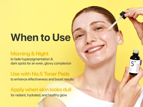 numbuzin No.5+ Glutathione Serum results