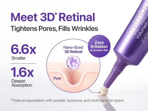 numbuzin No.9 eye cream 3D retinal tightens pores fills wrinkles