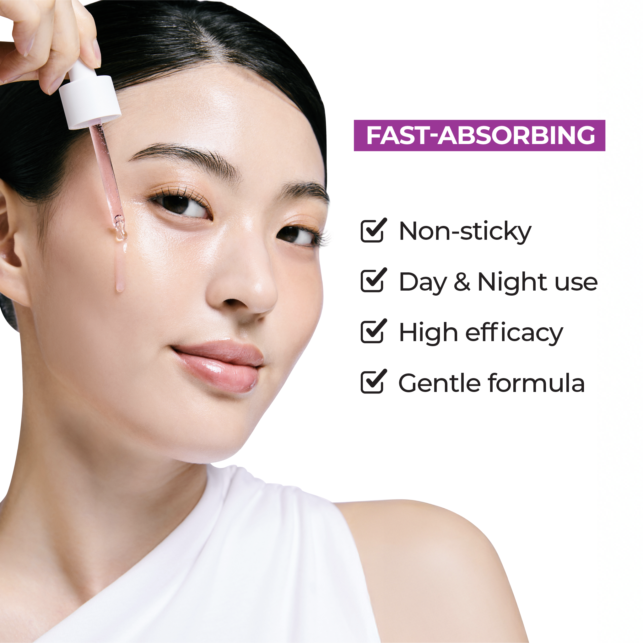 JUMISO Niacinamide 20% Serum - application