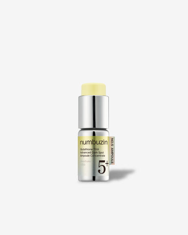 numbuzin No.5 Glutathione TXA Advanced Dark Spot Ampoule Concentrate on clean background