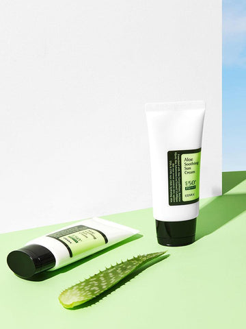 COSRX Aloe Soothing Sun Cream - application on skin