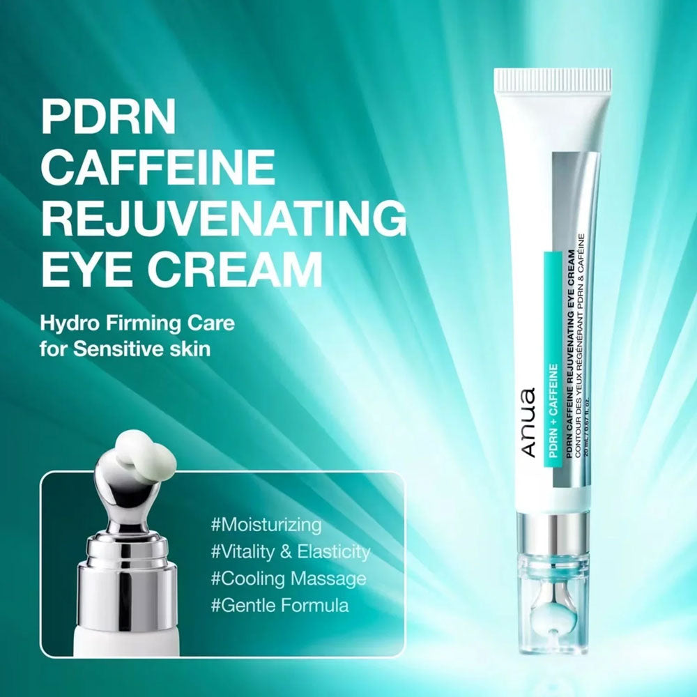 Anua PDRN Caffeine eye cream with cooling massage applicator