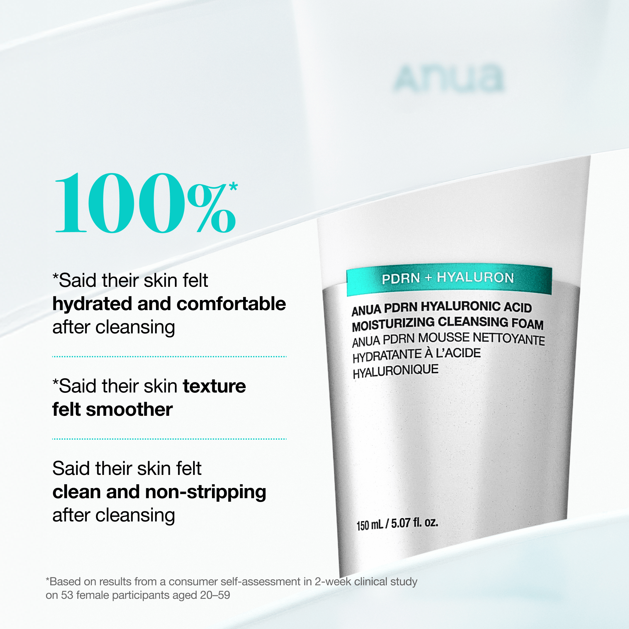 Anua PDRN Hyaluronic Acid Moisturizing Cleansing Foam - texture