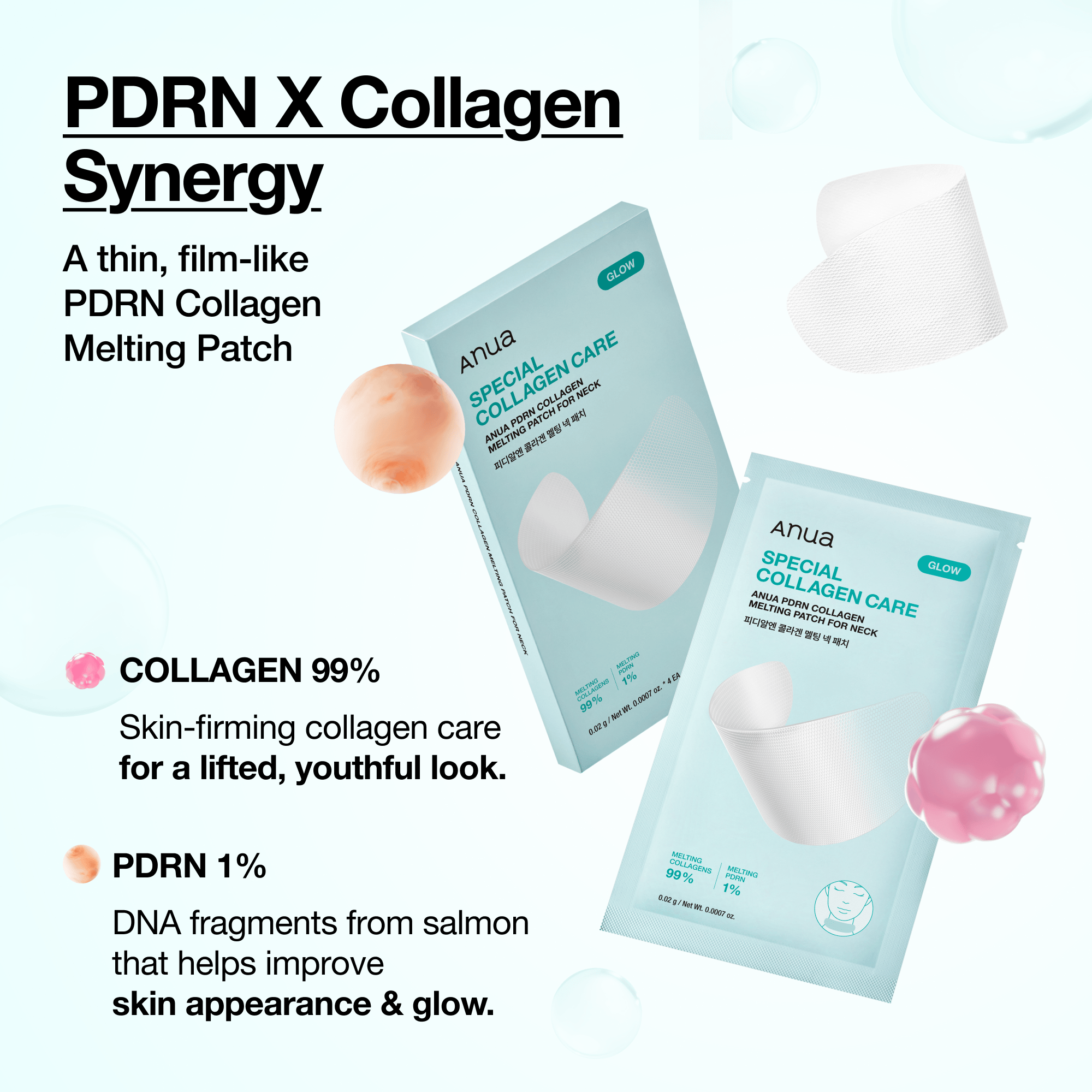 ANUA PDRN Collagen Melting Patch for Neck 4 Patches
