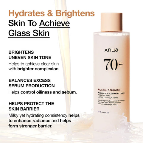 ANUA Rice 70 Glow Milky Toner - benefits