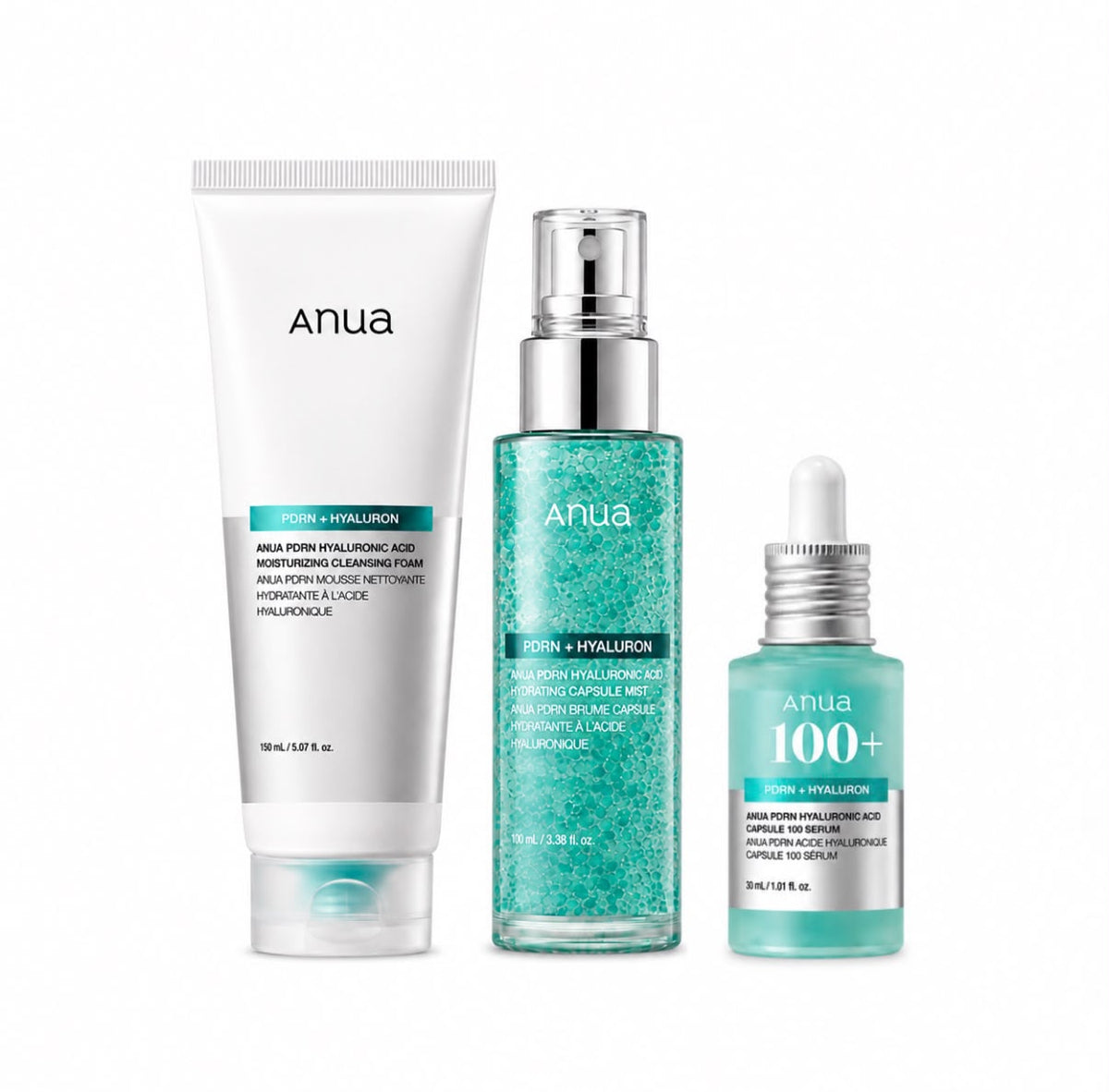 Anua PDRN + Hyaluron 3-Piece Set Bundle