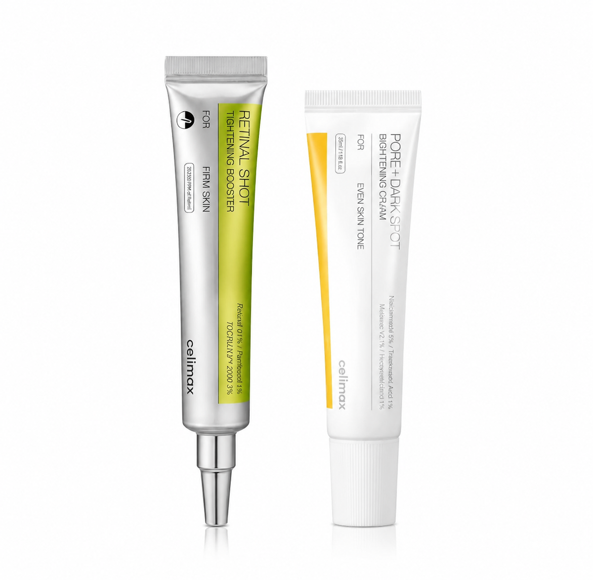 Celimax Retinal Firming Booster and Pore + Dark Spot Brightening Cream Bundle