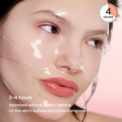 Biodance collagen mask turns transparent as skin absorbs it