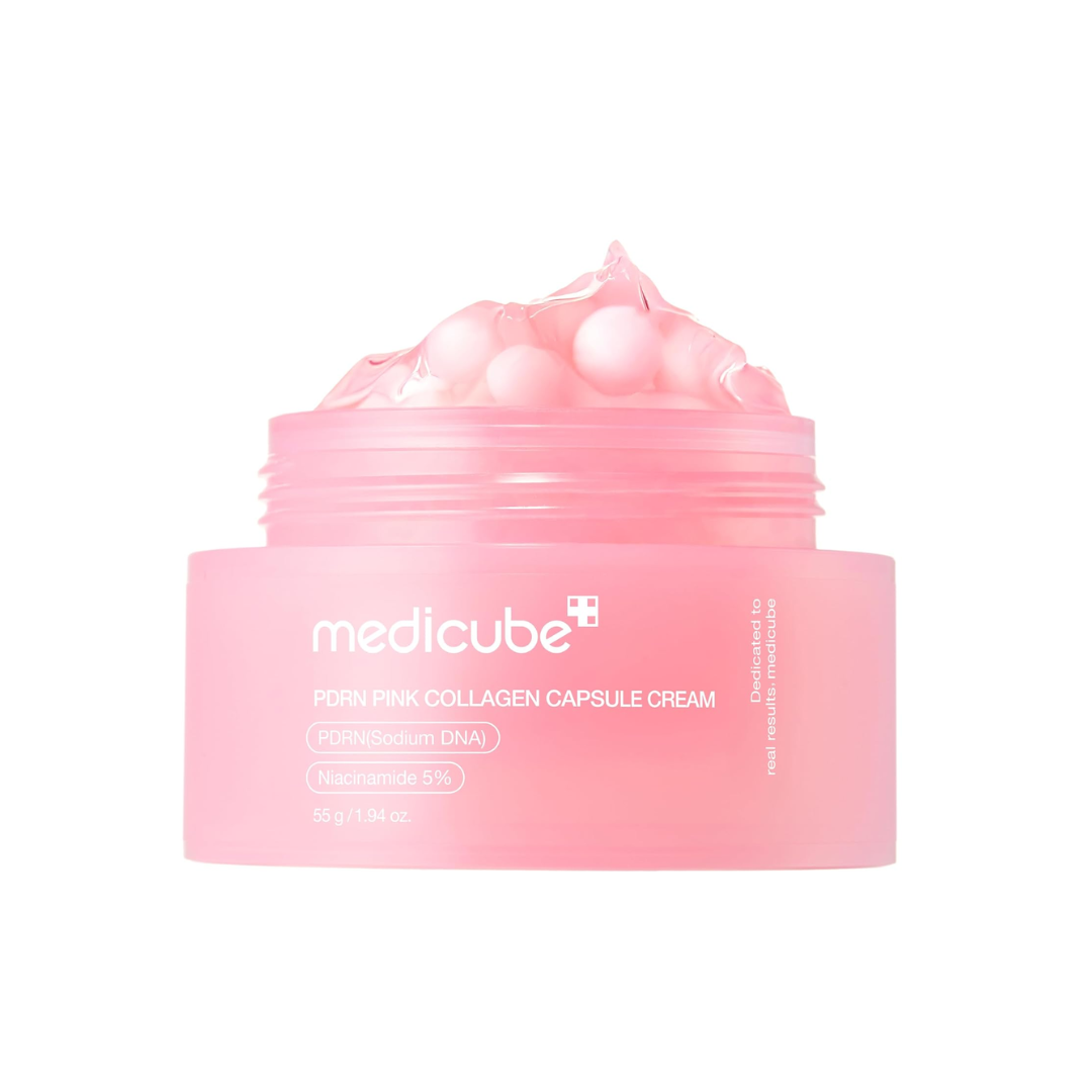 Medicube PDRN Pink Collagen Capsule Cream jar, closed