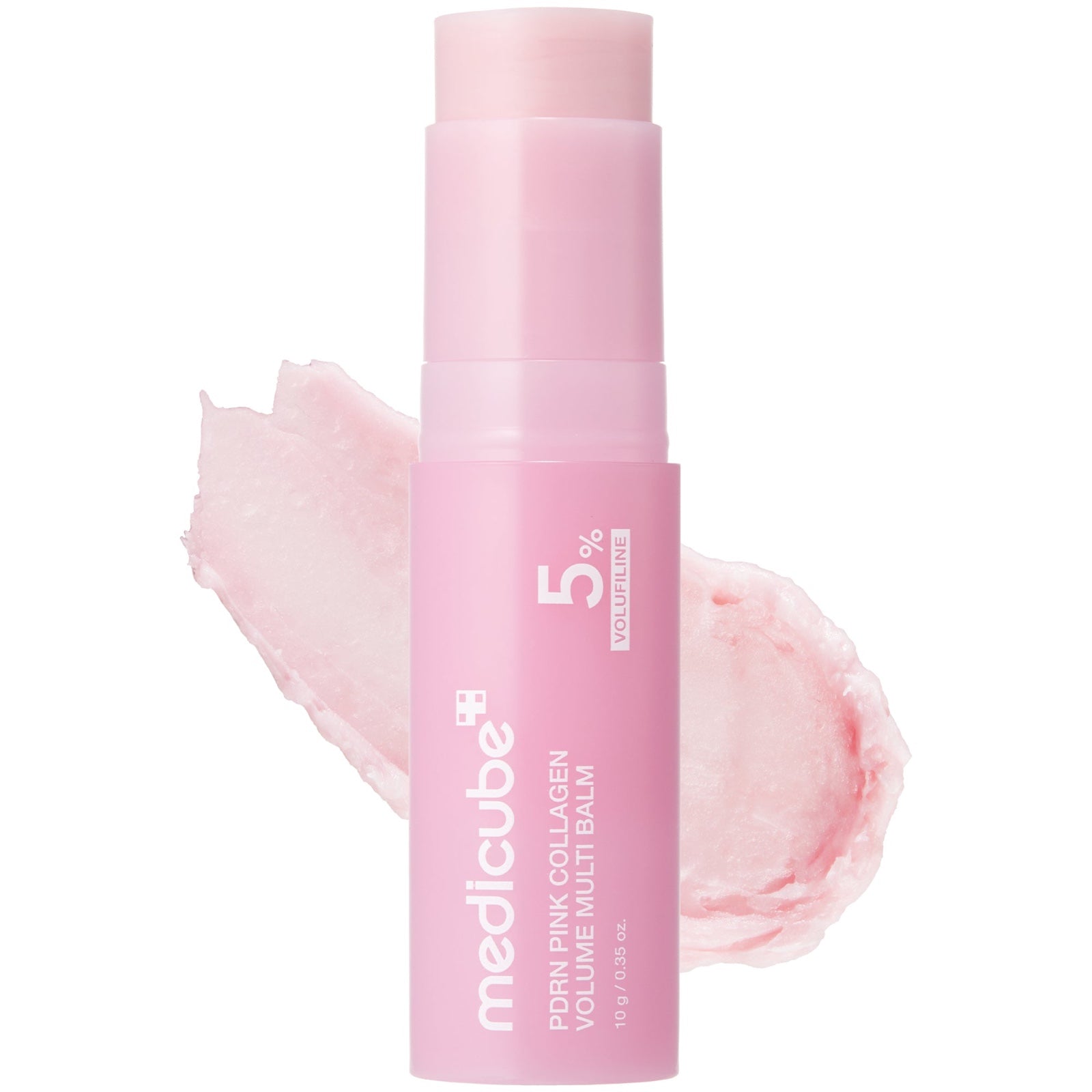 Medicube PDRN Pink Collagen Volume Multi Balm 10g stick with 5% Volufiline on white background