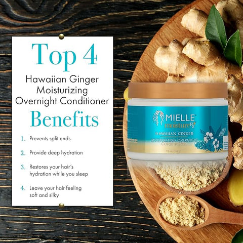 Mielle Organics Moisture RX Hawaiian Ginger Moisturizing Overnight Conditioner - Girl's Cave